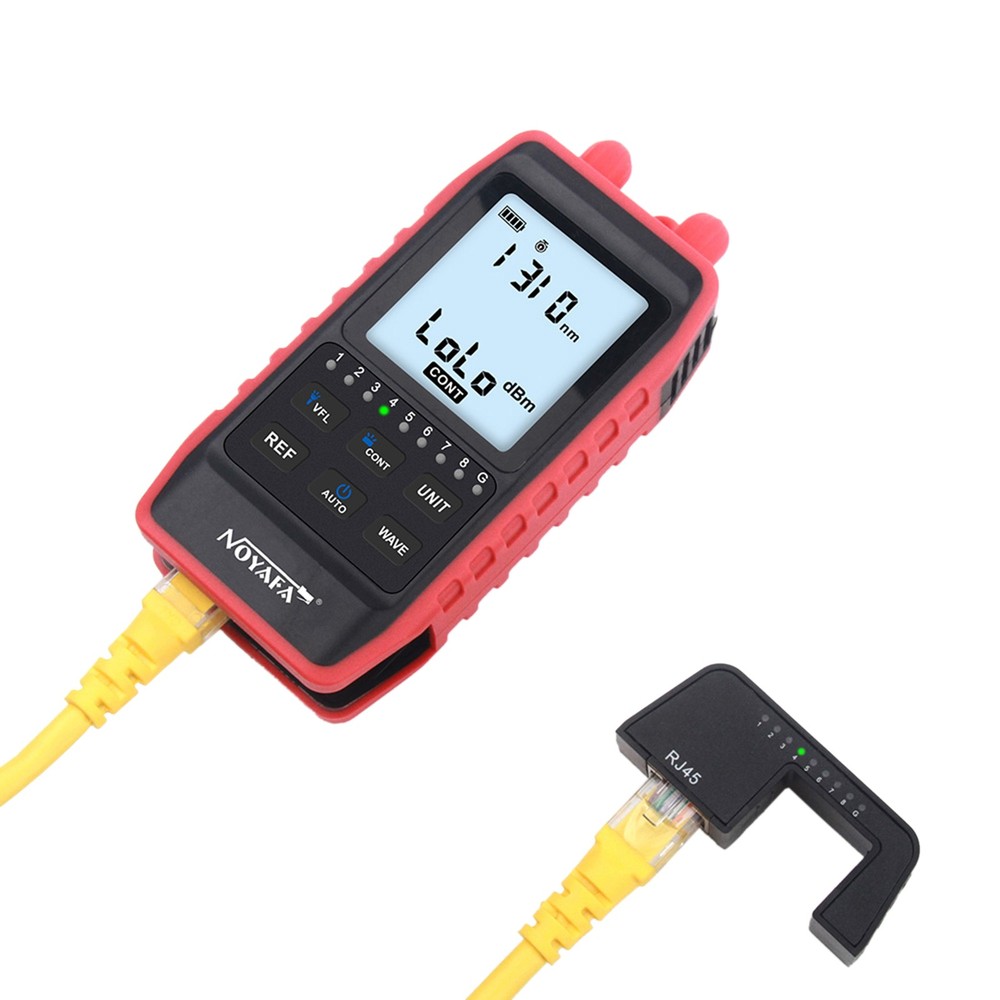 Network RJ45 Line Cable Tester Optical Power Meter Light Source & Li-ion Battery
