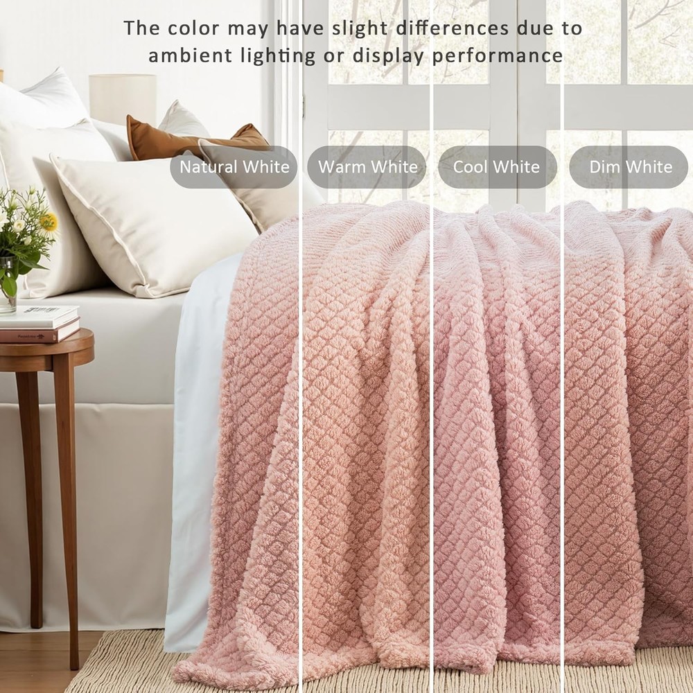 Fleece Throw Blanket for Couch and Bed,Extra Soft Warm Decorative Fuzzy Throws