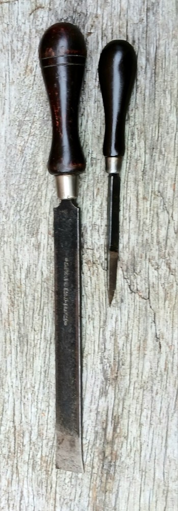 Eclipse Vintage Bearing Scraper Triangular & Flat ×2 Made In England