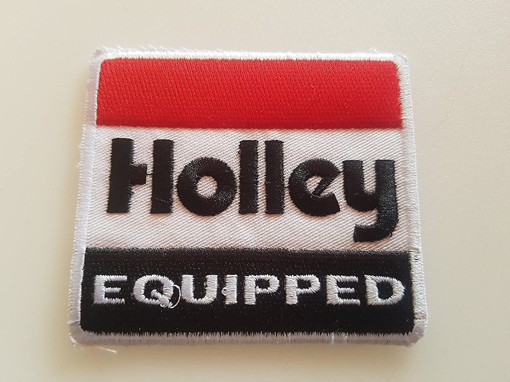 HOLLEY EQUIPPED Patch Patch Rectangle 10x5cm Hot Rod Carburetor