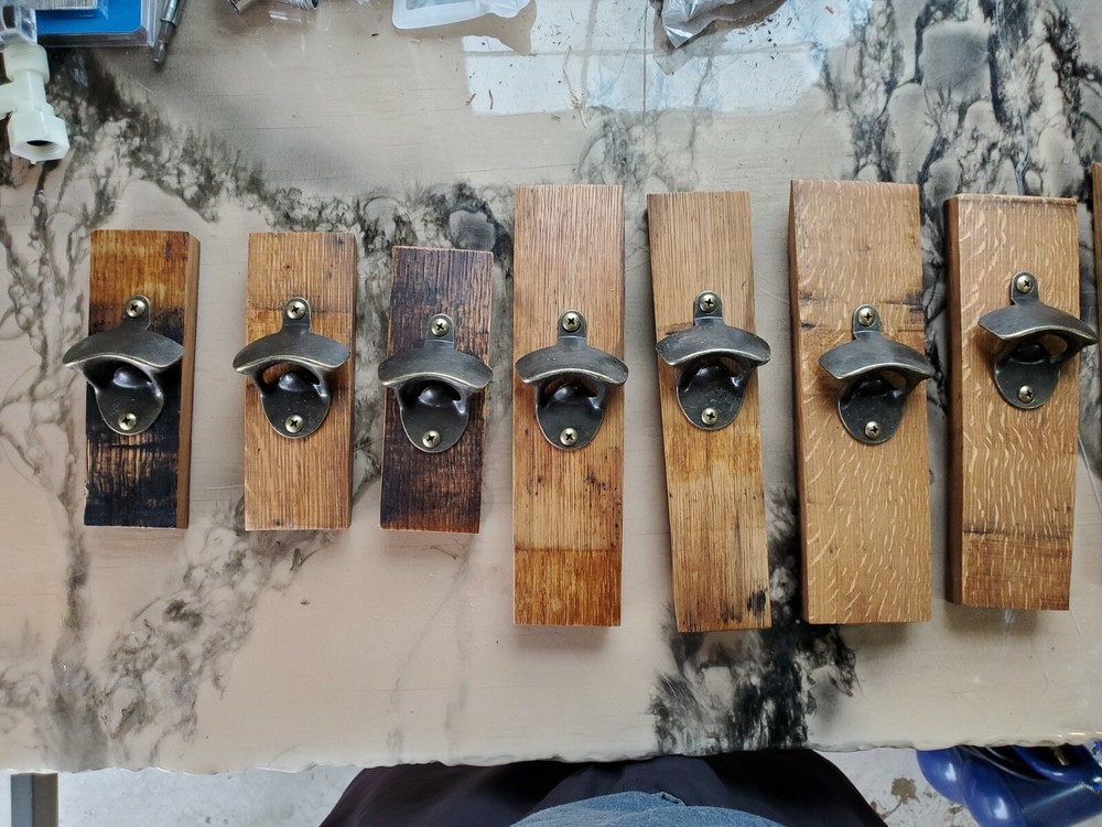 Oak Wine Barrel Bottle Opener