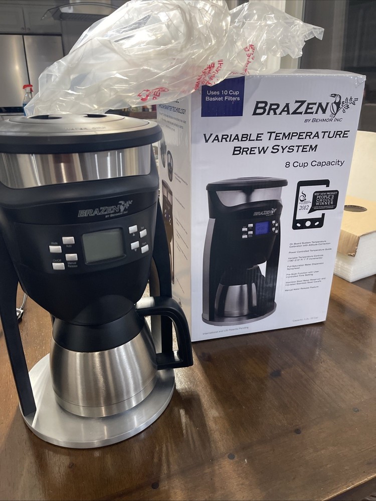 Behmor Brazen Plus Temperature Control Coffee Maker GRT1001CM Great Condition