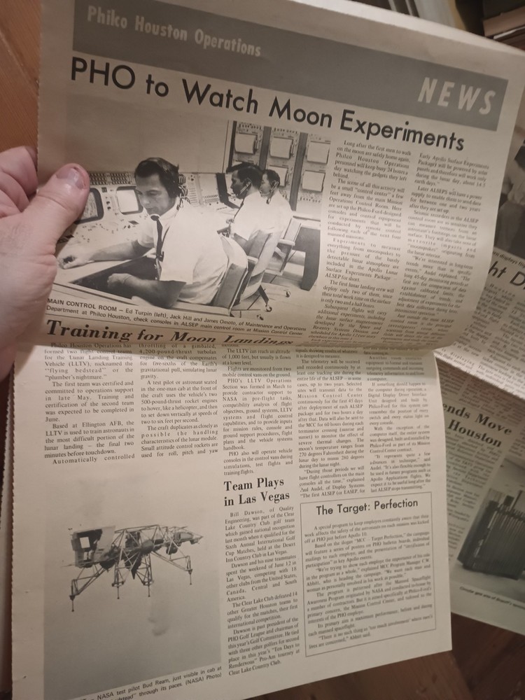 2 Original 1969 Philco Light Newspapers Apollo 11