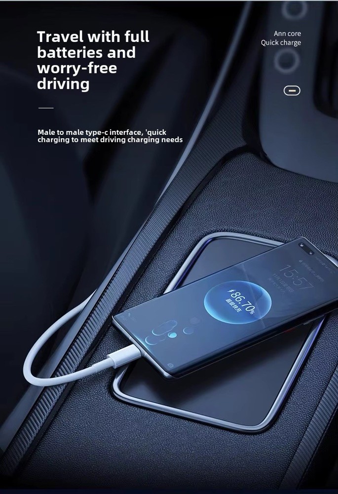 100W 2 Meter Type C Cable Fast 5A Charging with TPE ABS Shell for iPhone + More