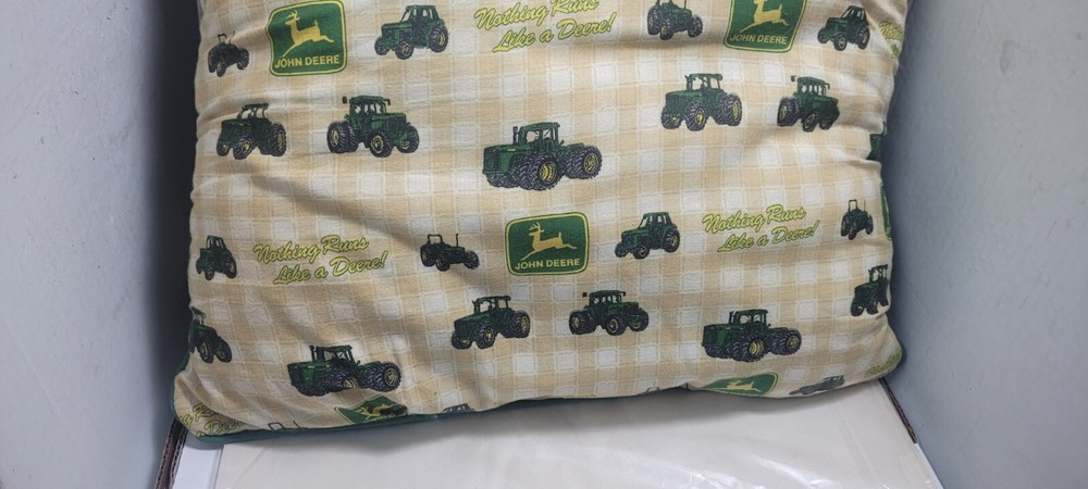 John Deere Nothing Runs Like A Deere Tractor Pillow 15"×15"