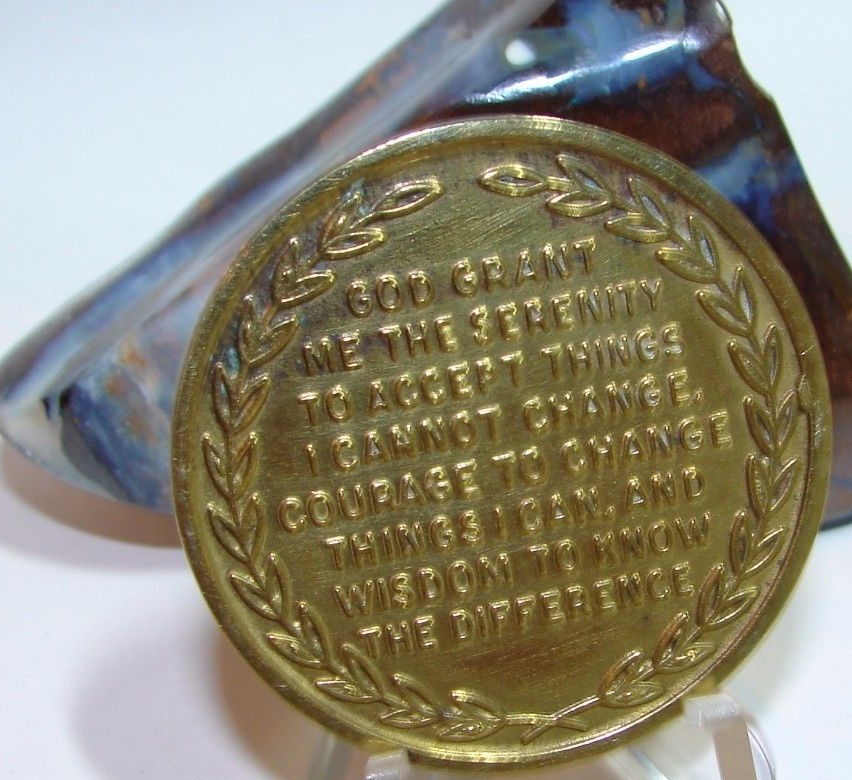 Alcoholics Anonymous AA 19 Year Sunshine Bronze Medallion Token Chip Sober