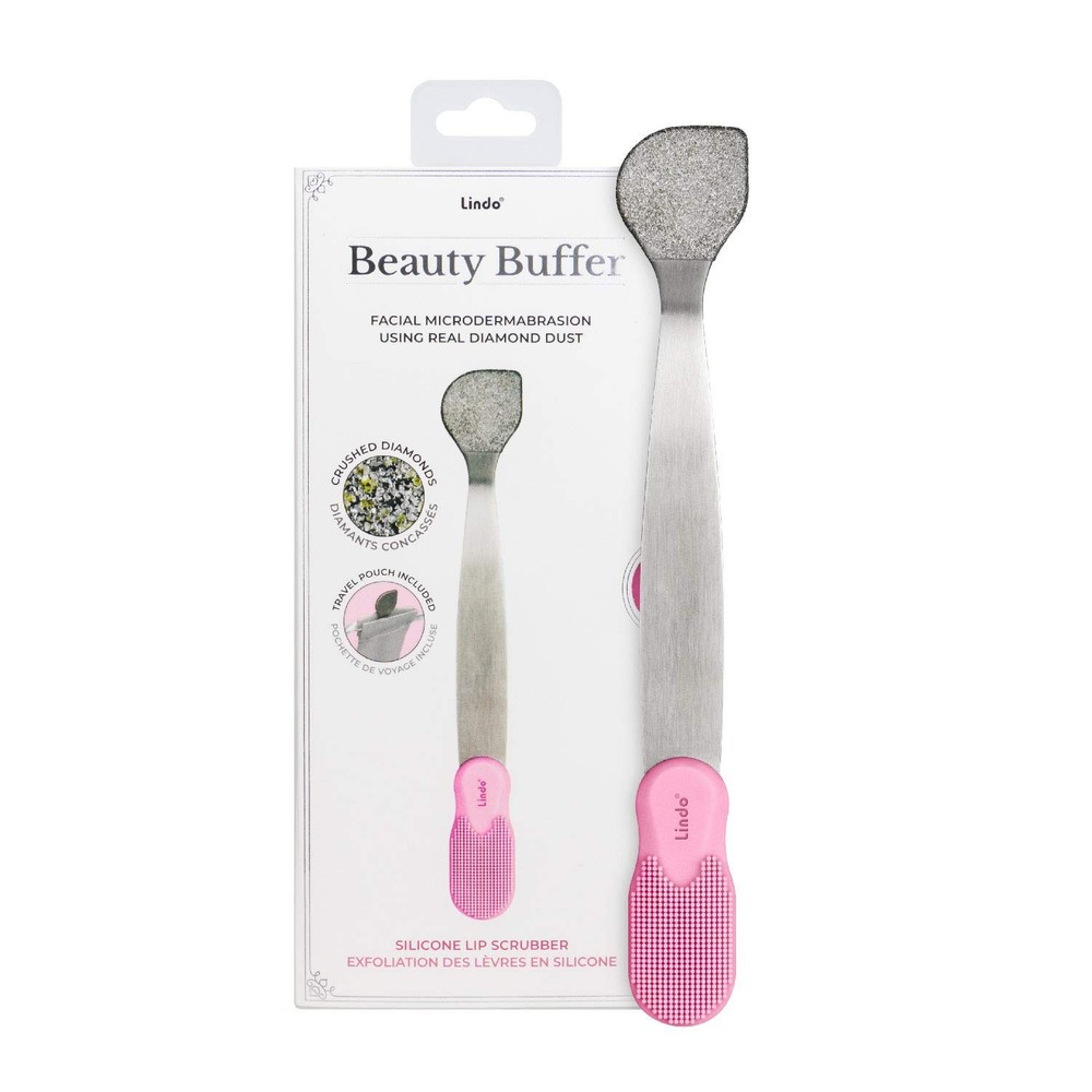Lindo Beauty Buffer - Microdermabrasion Tool, Diamond Infused, Embedded Silic...