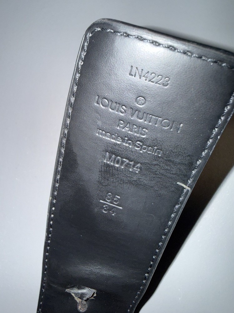 Louis Vuitton Men's Belt Lv Shake M0714 Monogram Eclipse