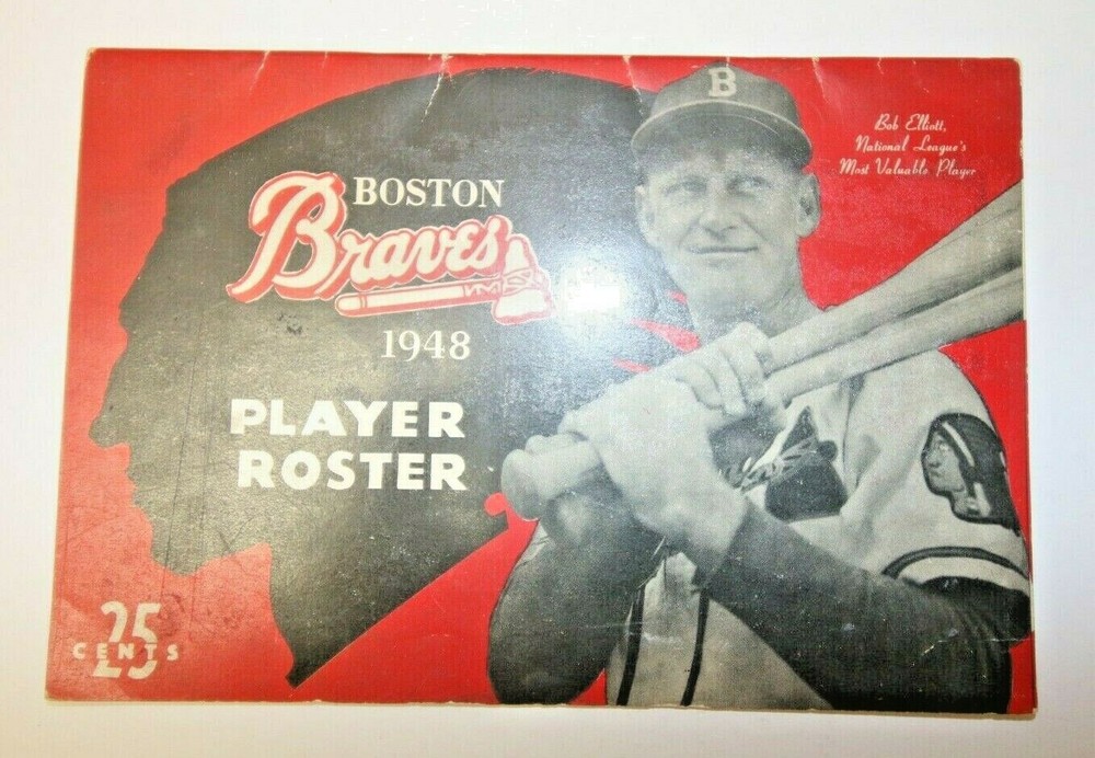 1946 BOSTON BRAVES PLAYER ROSTER MLB BASEBALL RARE