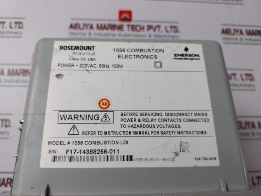 Rosemount Analytical 1056 Dual Input Analyzer 220VAC 50HZ 150W