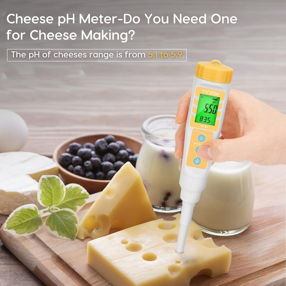 Digital pH Meter for Food Soil and Fermentation Waterproof pH Tester