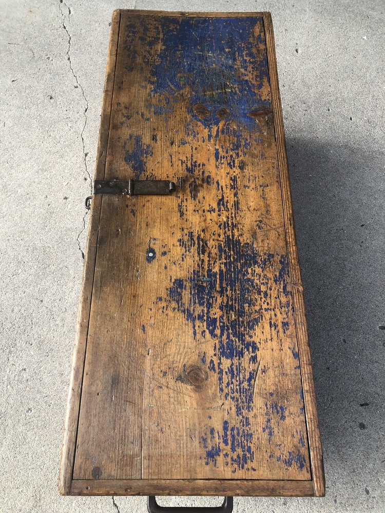 Antique 1860-1890 Rustic/Primitive Norwegian Distressed Pine Trunk