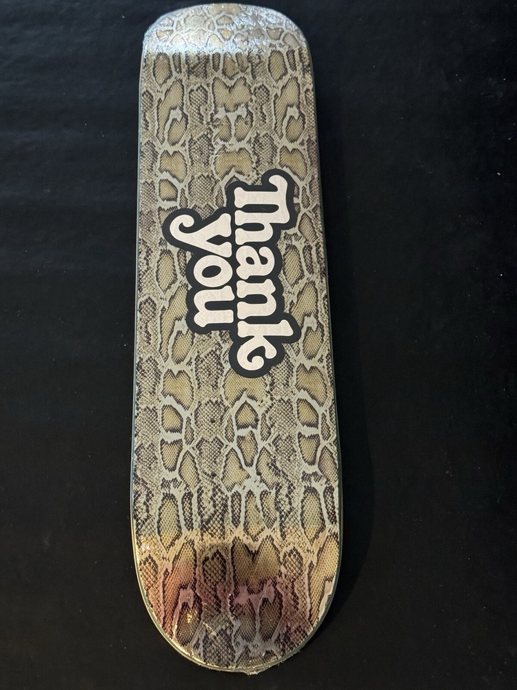 Thank You Gold Python Foil Logo Skate Deck