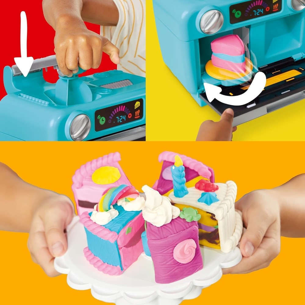 Super Slice Cake Playset with 11 Modeling Compound Cans