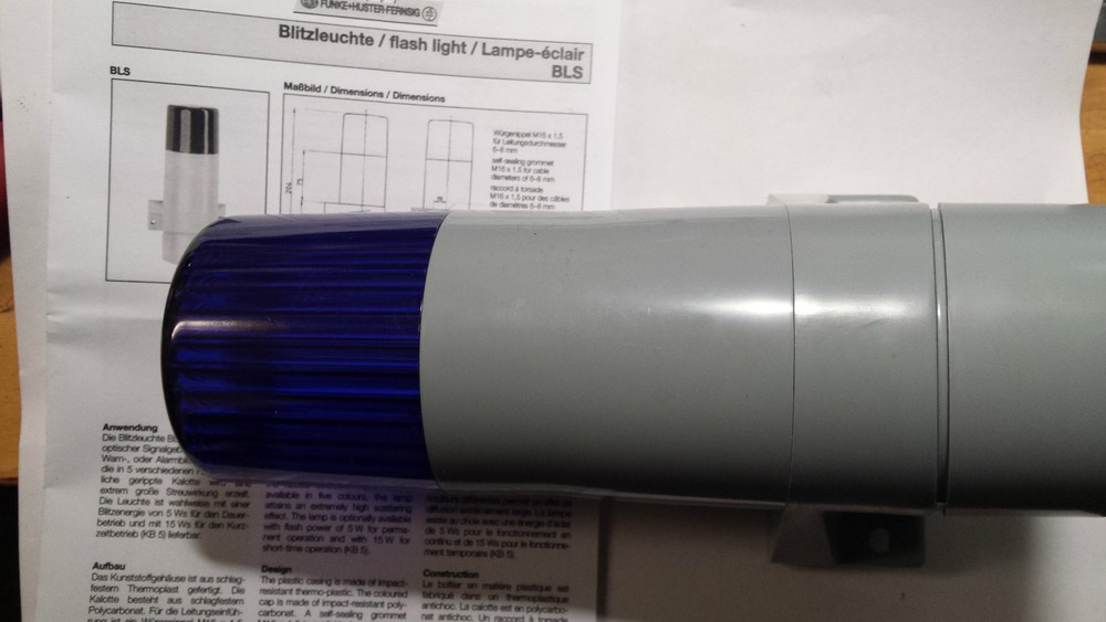 FUNKE HUSTER BLS30 BLUE WARNING LIGHT (R6S3.5)