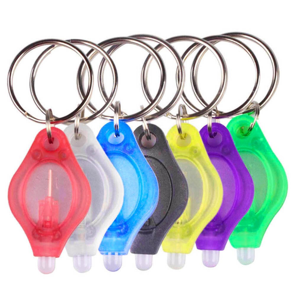 7/ 20pcs LED Mini Keychain Flashlight Key Ring Light Work Lamp Torch Lights
