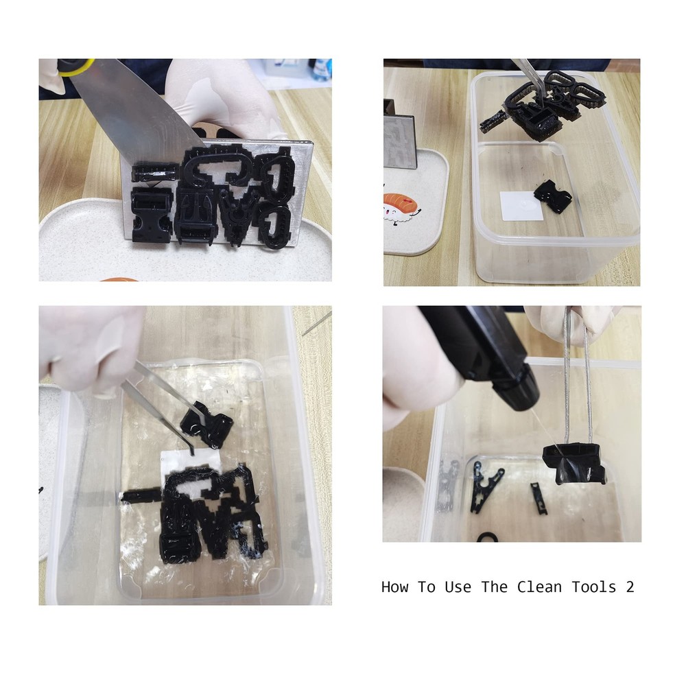 15 Kinds LCD 3D Printer Accessories Post Processing Tool Kit Silicone Mat Con...