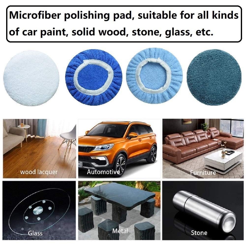 Boltigen 8pcs 5-6 inch Buffing buffing pads, 5-6inch-8pcs 4colors