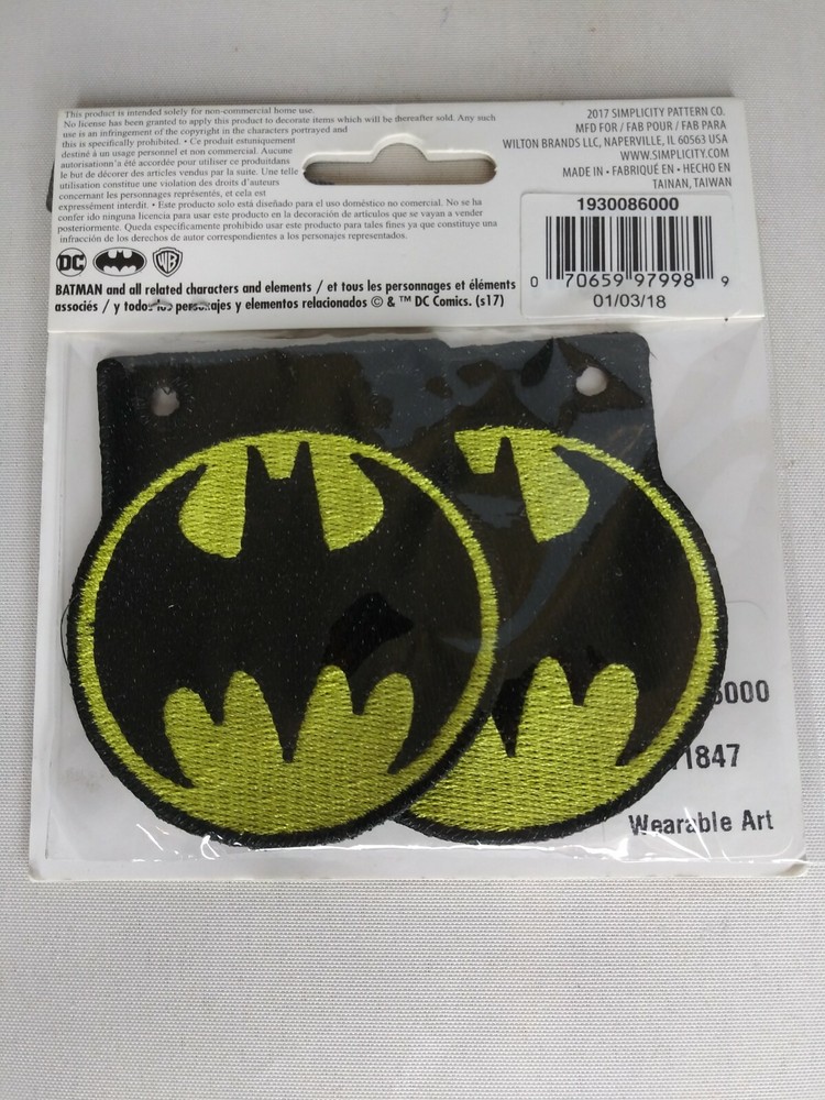 DC Comics Batman Shoe Embellishment (2pcs) New