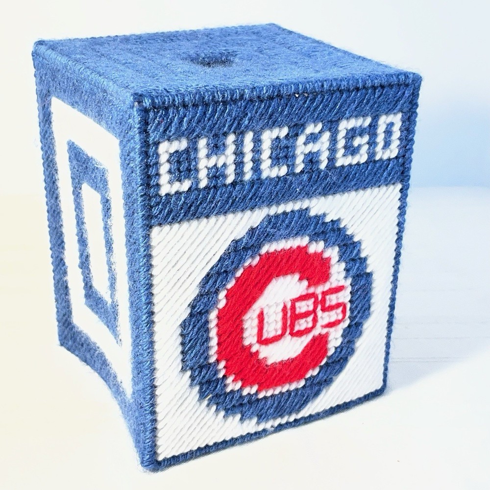 Chicago Cubs Tissue Box Cover Square Handmade