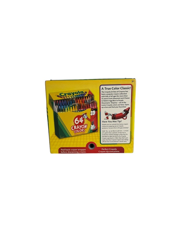 Crayola Crayons, Crayon Box with Sharpener, 64 ct