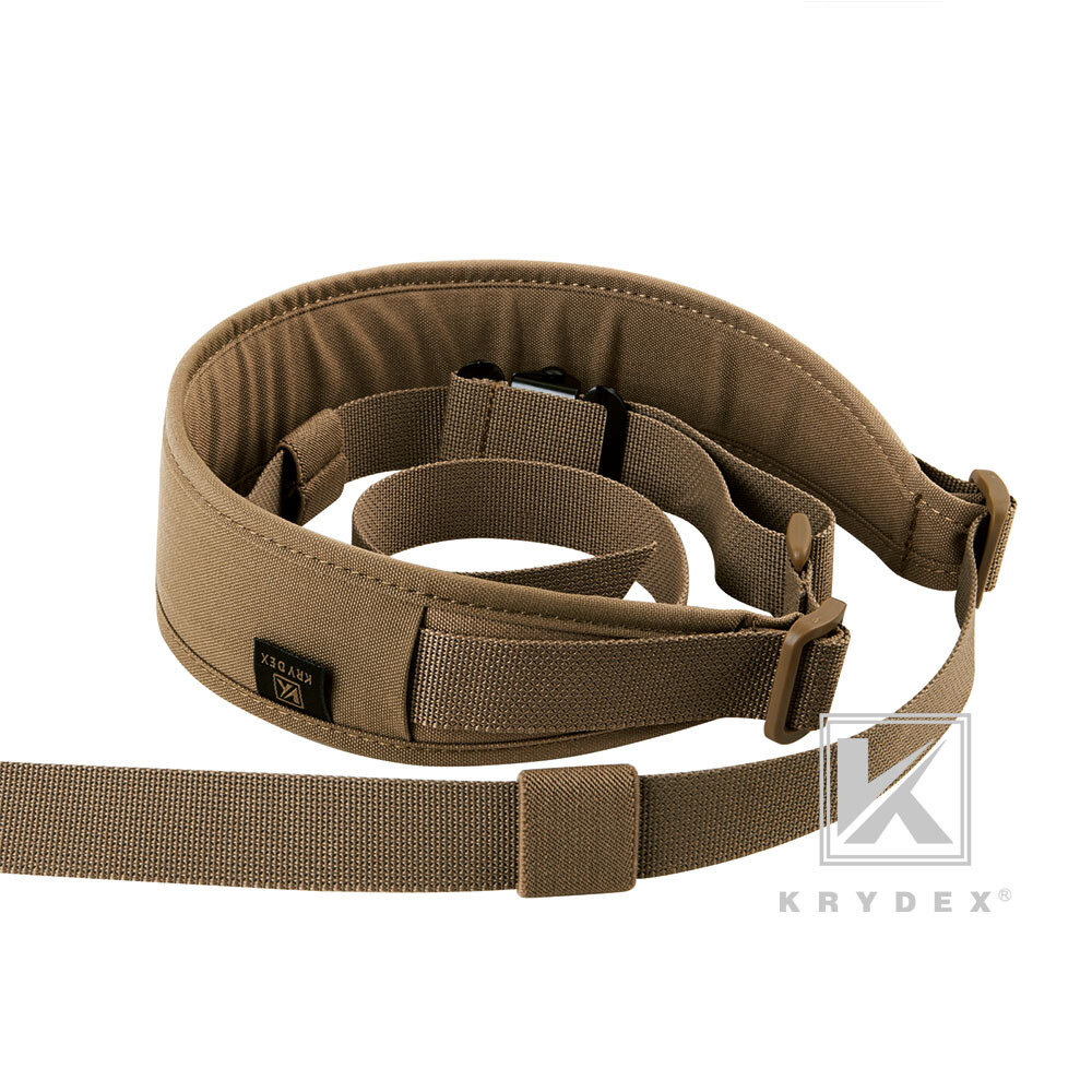 KRYDEX Tactical Sling Strap Slingster Pull Tab 2-Point Quick Adjust Coyote Brown
