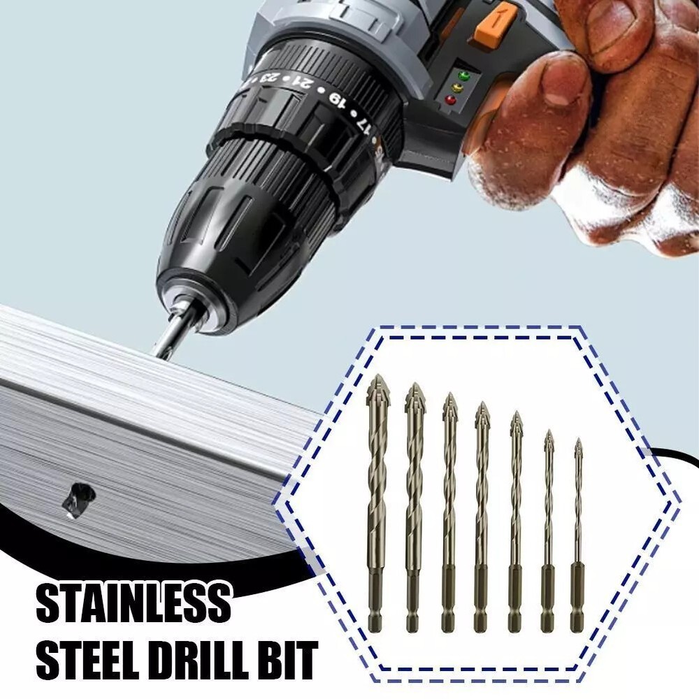 3-6pcs High-Strength Eccentric Twist Drill Bit, Oblique Head Eccentric Drill Bit