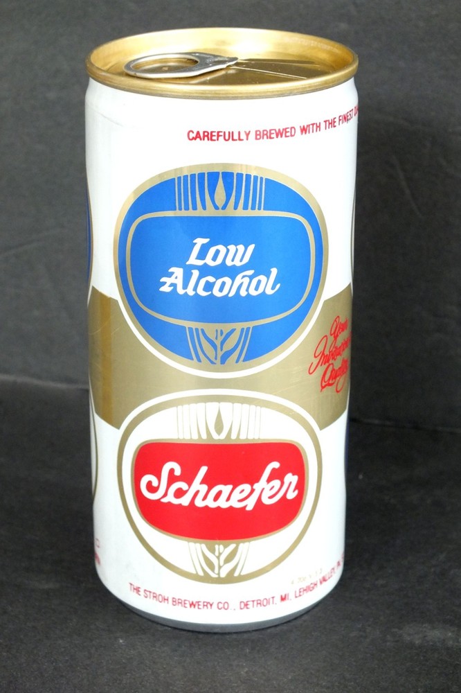 Schaefer Low Alcohol Empty Beer Can 12 oz Tall