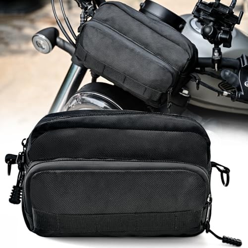Motorcycle Handlebar Bag,Easy Installation Motorcycle Bag,Universal Black