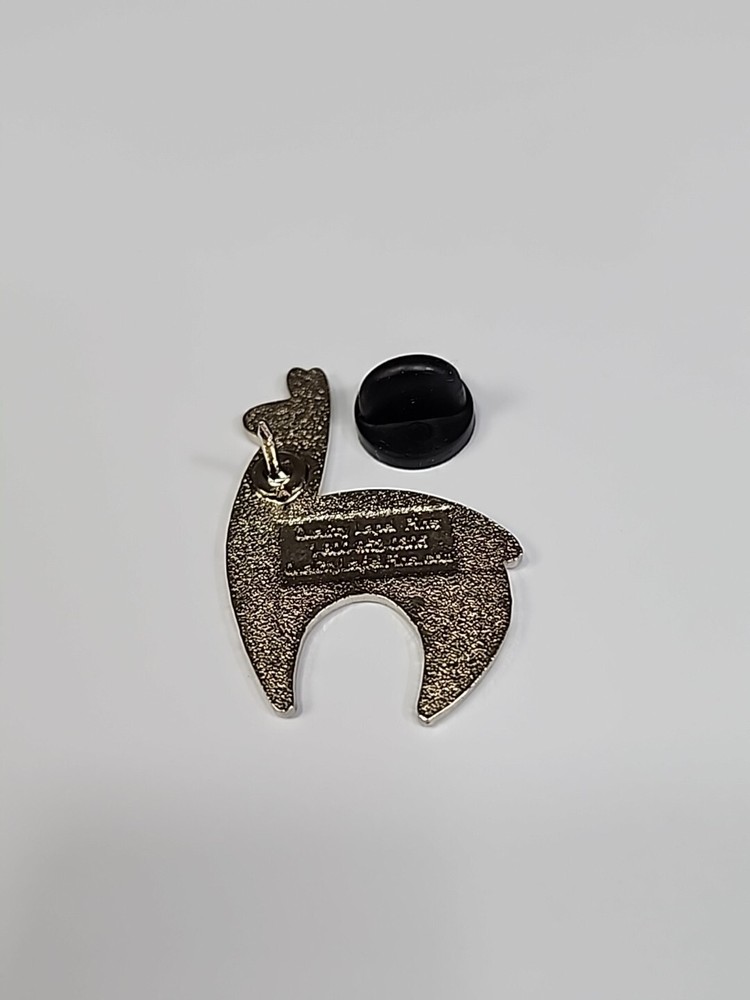 Blue Lama Lapel Pin Stylized Design