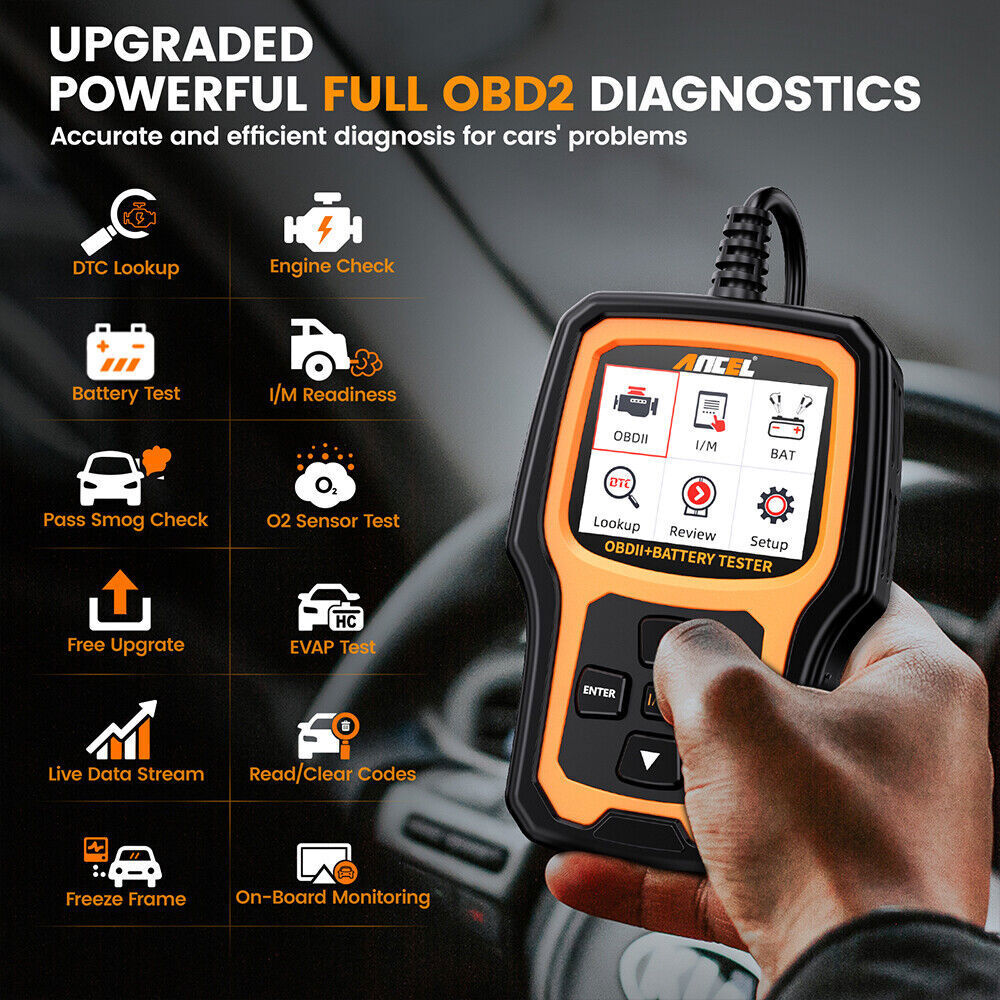 ANCEL 6V/12V Battery Tester Car Engine Fault Code Scanner OBD2 Diagnostic Tool