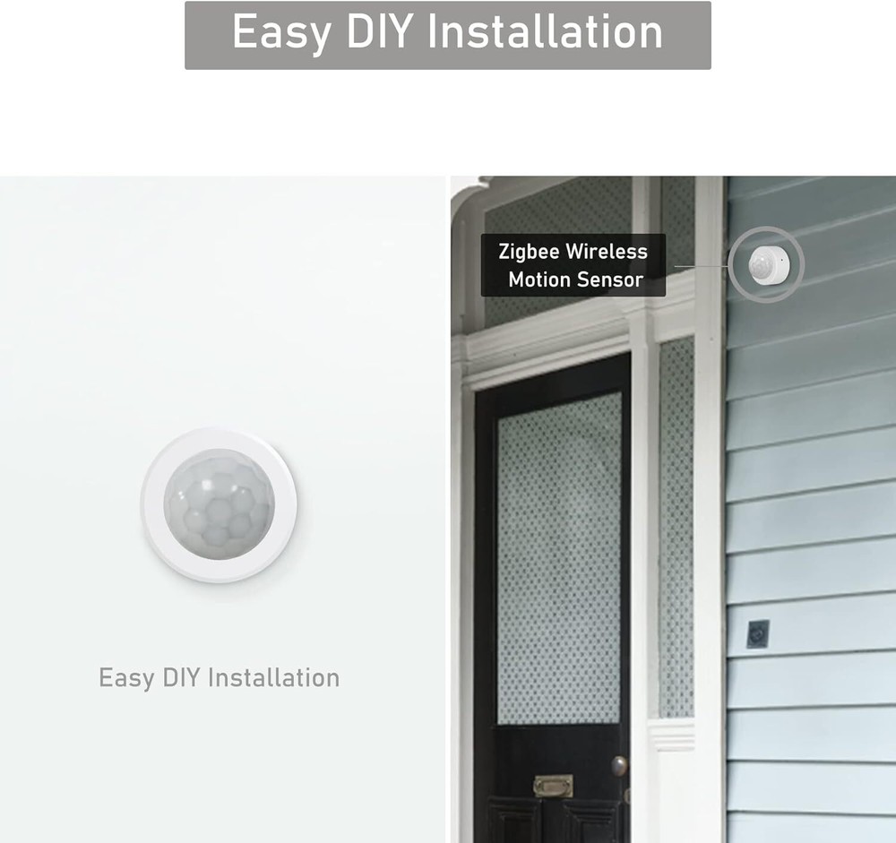 5 Zigbee Wireless Motion Sensor Detector for Alexa Smart Home Assistant Hubitat