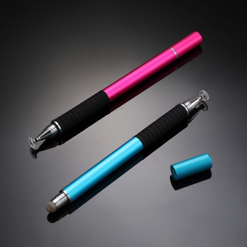 Stylish Black & Silver 12 Pcs Stylus Tips - Easy Install for Touch Screen Uses
