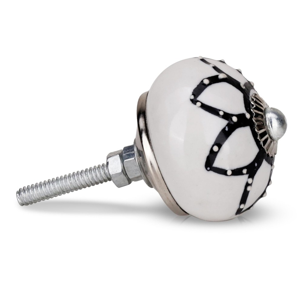Cabinet Knobs Assorted knobs for cabinets and Drawers Black & White Cupboard ...