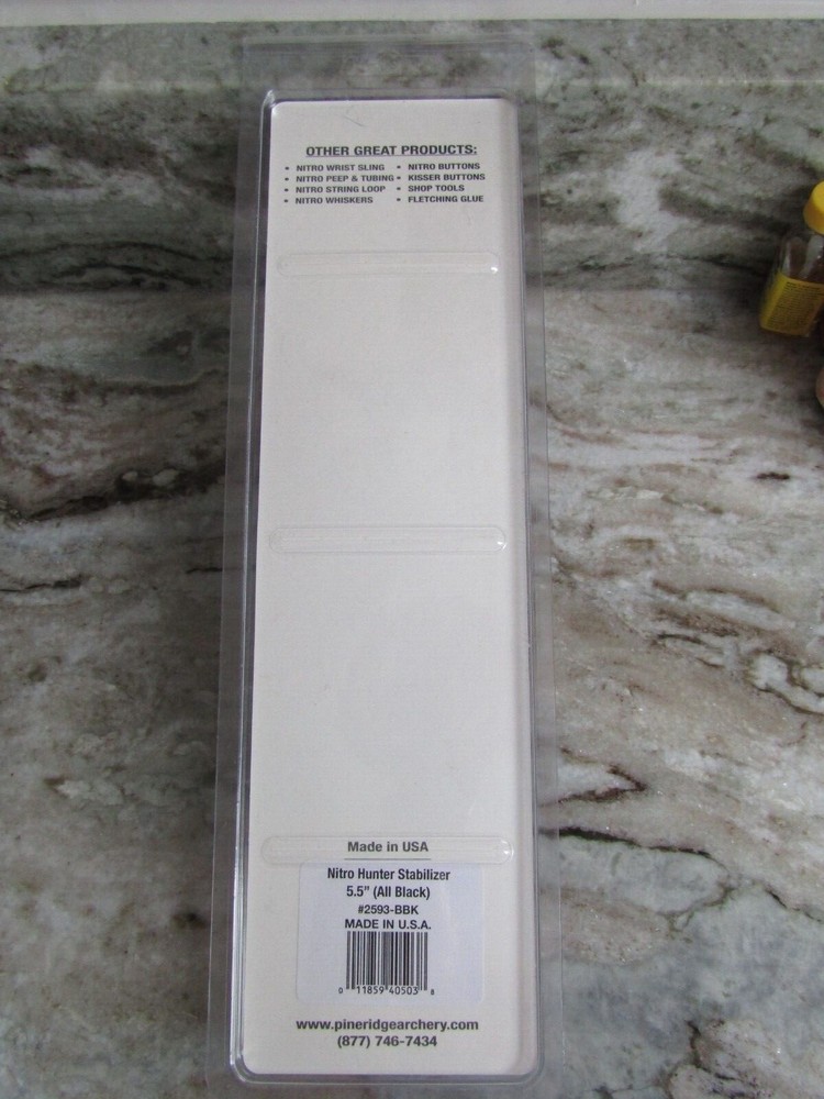 PINE RIDGE ARCHERY - NITRO HUNTER - 5.5" BOW STABALIZER - ALL BLACK