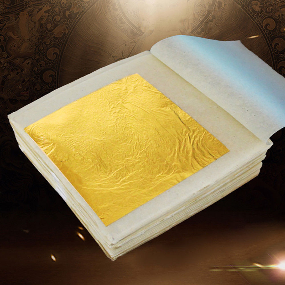 10PCS Golds Leaf Sheets Crafts 43*43mm