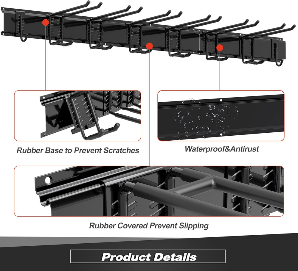 Storaboks Heavy Duty Garage Storage Rack System, Wall Mounted Tool Organizer wit