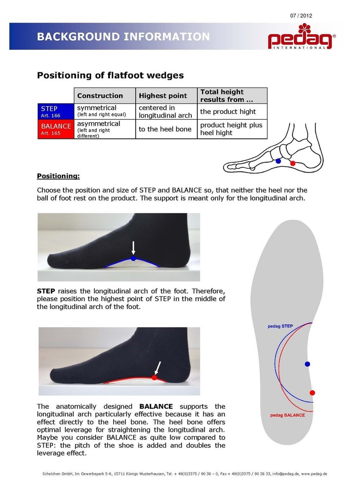 Pedag Step 166475 Symmetrical Self Adhesive Arch Support Inserts Tan 1 pair