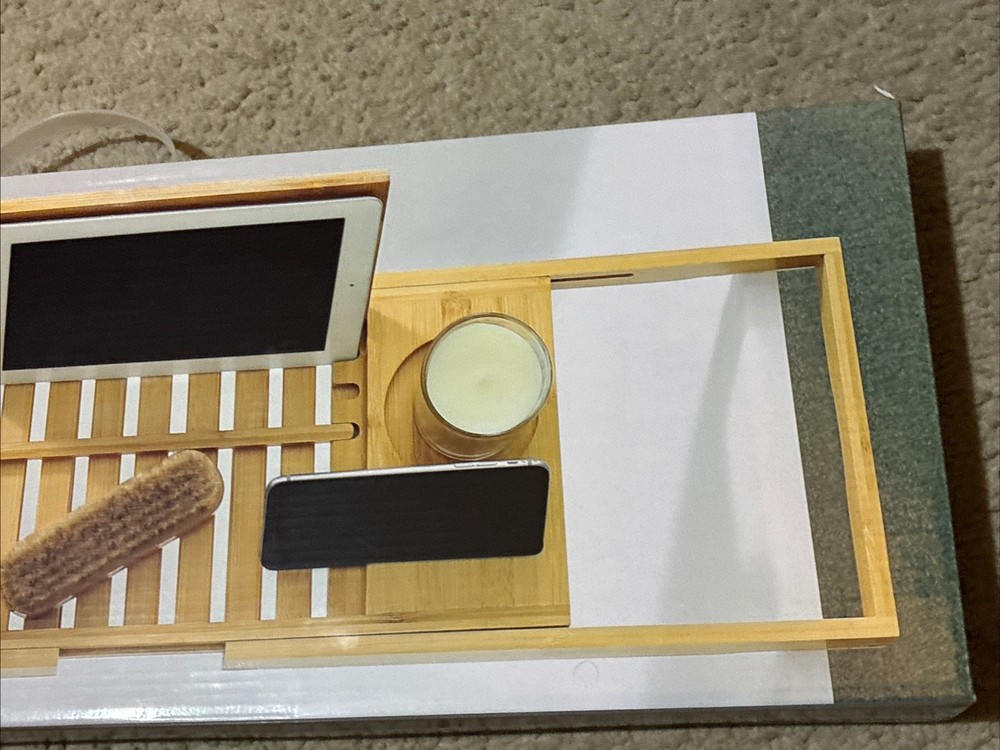 Bath Caddy. “Cleanbath” Bamboo Bath Caddy. Brand New! Unopened Box! Never Used!