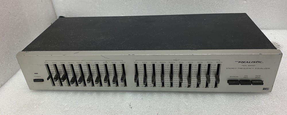 Vintage Realistic 10 Band Stereo Frequency Equalizer EQ Model 31-2008 Working
