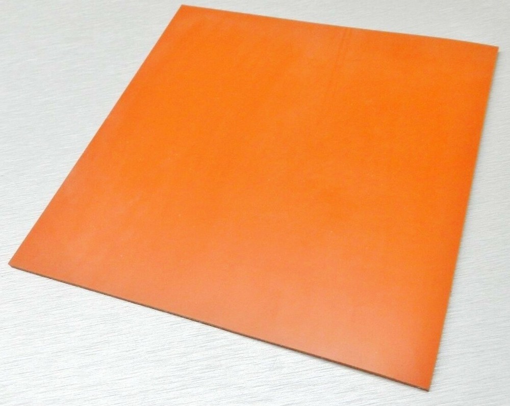 Silicone Rubber Sheet High Temp Solid Red/Orange Commercial Grade 18"x18" x1/8"