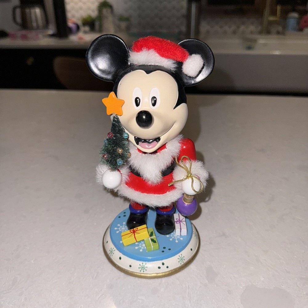 Disney Mickey Mouse Nutcracker Santa Figurine 7” Christmas