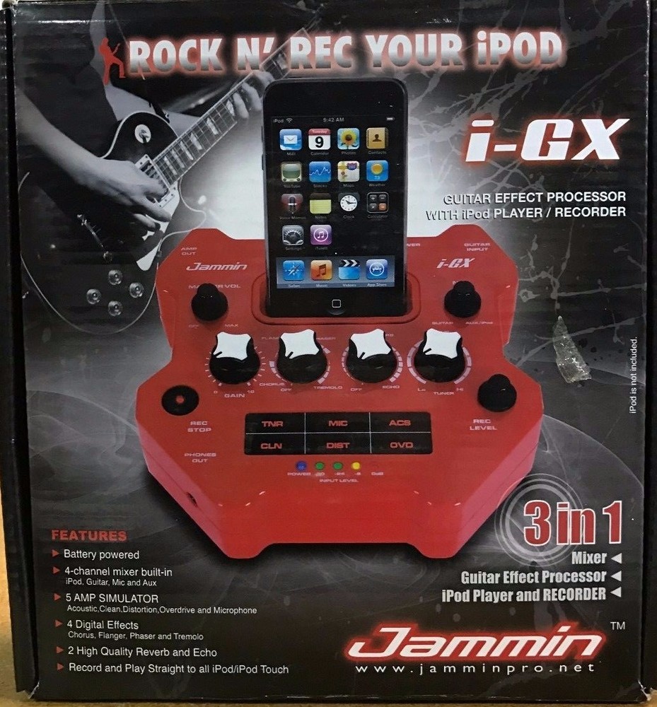 Jammin Pro - GX i-GX - Guitar Effects Processor w/ iPod Player/Recorder