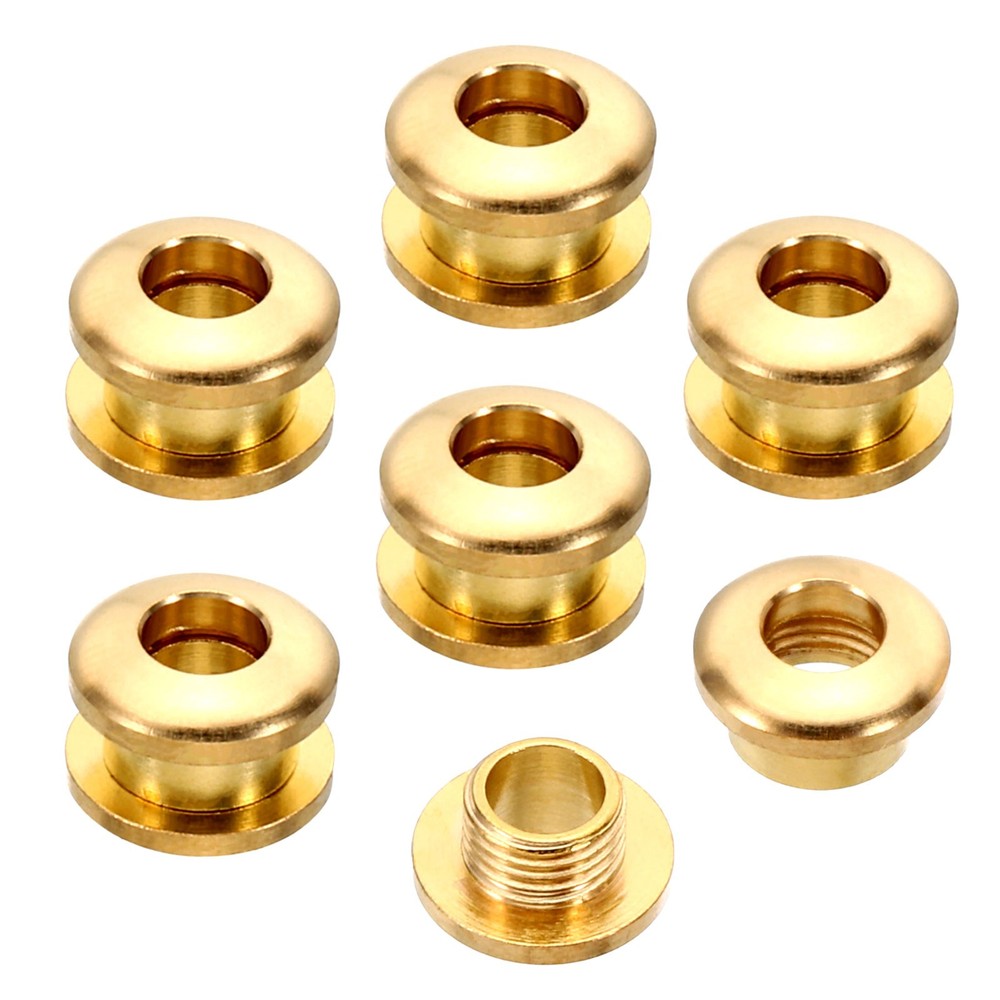 5mm(1/5 Inch) Solid Brass Hole Eyelets, 6 Pcs Arc Surface Grommets, Brass Tone