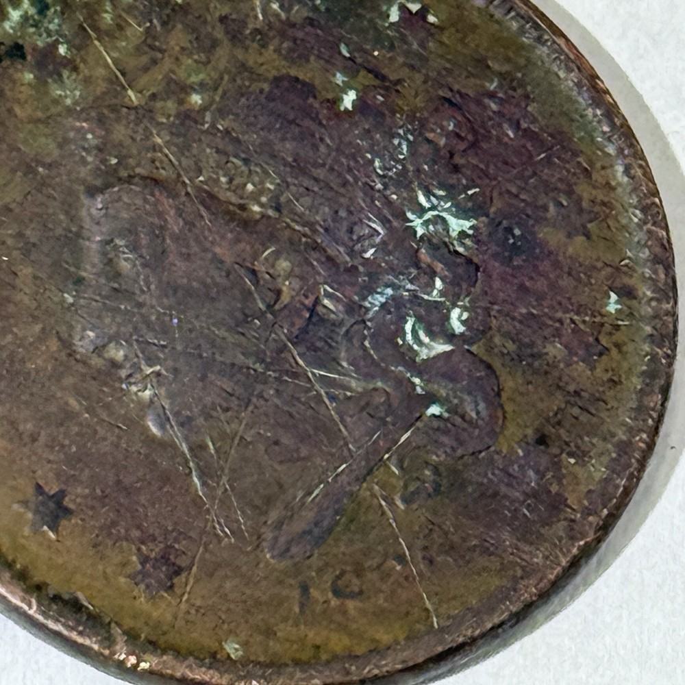 1836 Large Cent W/ Cud