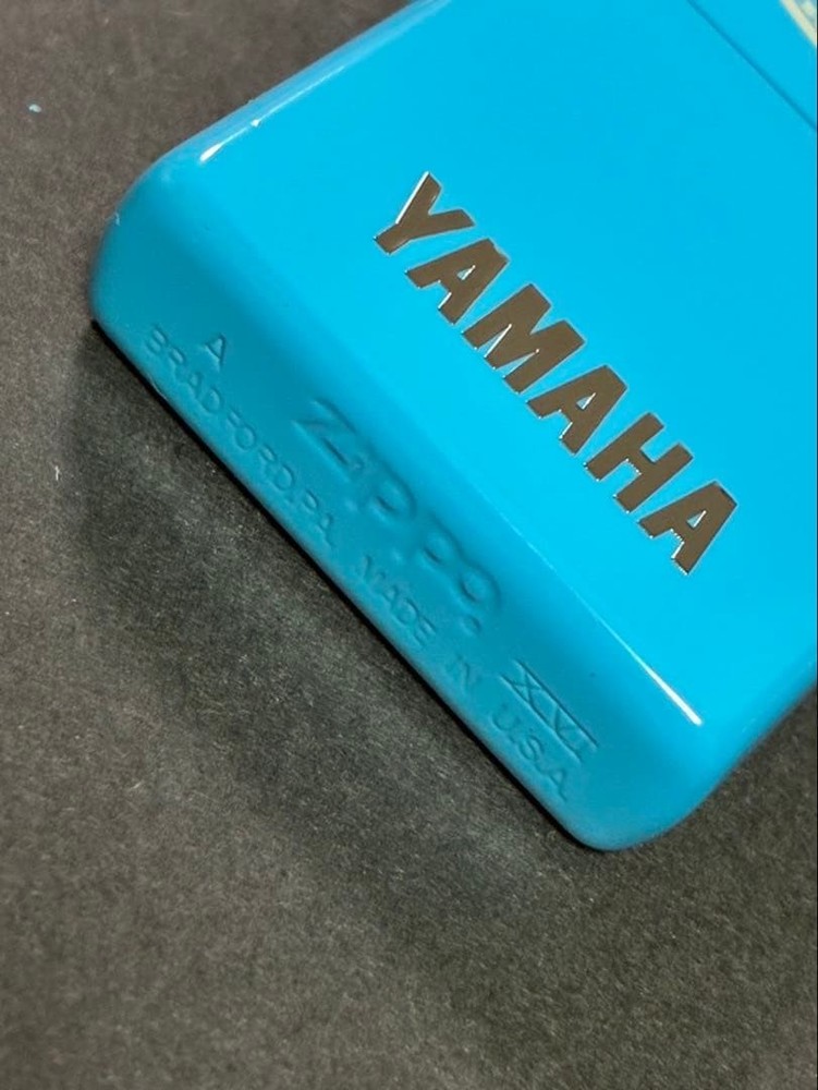 Zippo Yamaha Adventure Light Blue 2 Sided Processing Lighter Regular Japan