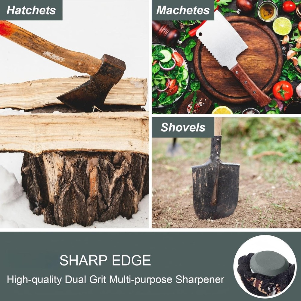 2 Pcs Axe Sharpener Multipurpose Axe Hatchet Sharpening Stone Whetstone Blade an