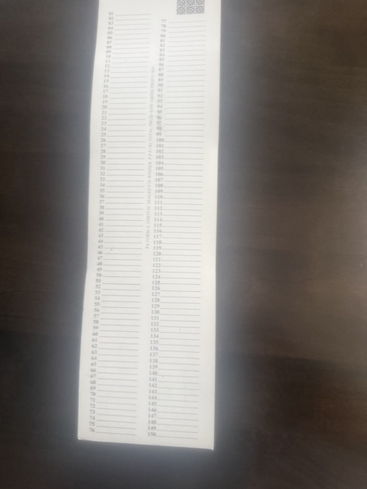 One - "Sure Tip Board Game" #150 Pull Tabs/Jar Tickets Free Shipping US