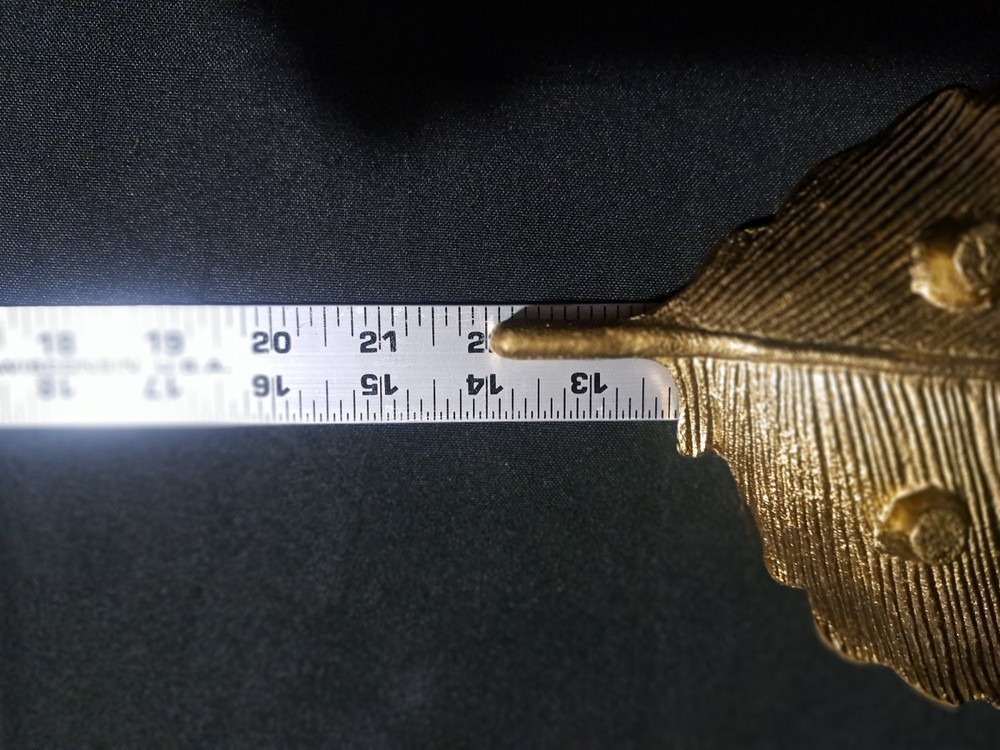 14 Inch Brass Leaf Dish/Platter