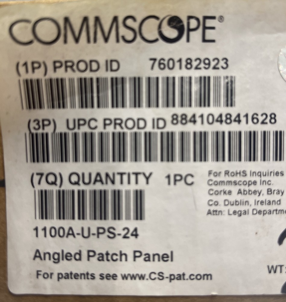 1-pk Commscope 760182923 Systimax 1100A-U-PS-24 PowerSUM Angled Patch Panel